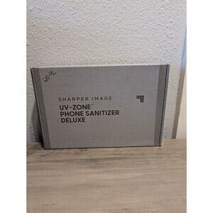 Sharper Image UV-Zone Phone Sanitizer Deluxe UV Light Cleaning Box Item 31528